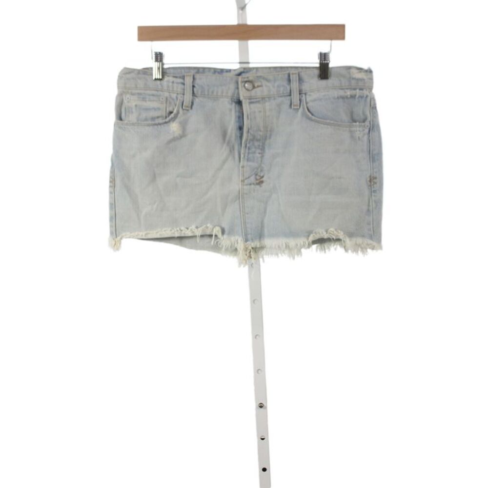 Ksubi Womens Light Blue Mini Skirt 100% Cotton Solid Short Size 29